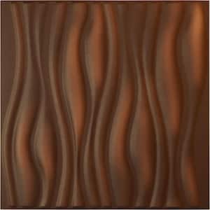 19 5/8 in. x 19 5/8 in. Leandros EnduraWall Decorative 3D Wall Panel, Aged Metallic Rust (12-Pack for 32.04 Sq. Ft.)