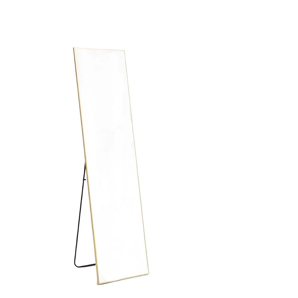 Gold 16 in. W x 59 in. H Rectangular Aluminum Alloy Frame Full Length Mirro