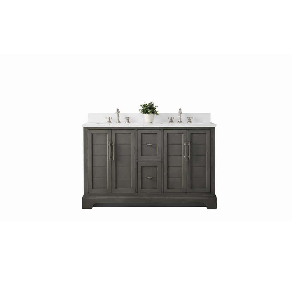 Vanity Art Chambery 54 in. W x 22 in. D x 34.5 in. H Bathroom Vanity in