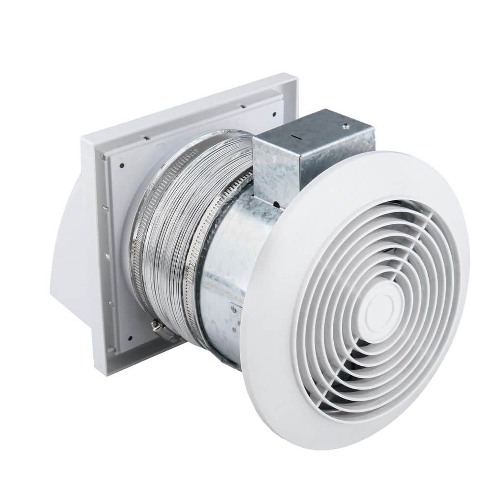 "80 CFM Through-the-Wall Exhaust Fan, 6.2"" Adjustable Duct, Wall Mount Vent Fan for Bathroom Kitchen Garage Laundry Room" price history on PriceWatchPro