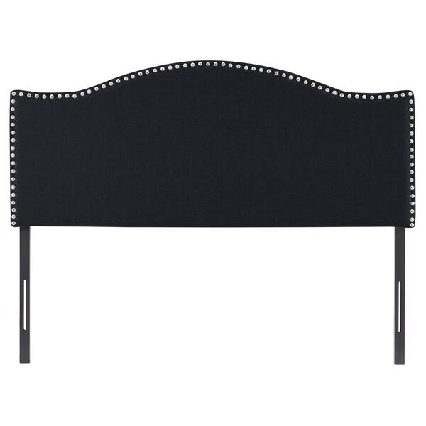 HOMESTOCK Black Headboards for Full Size Bed, Nail Head Bed Headboard