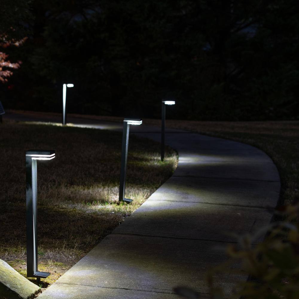 Sentry Black Solar LED Pathway Light with Dusk to Dawn, 2 Pack