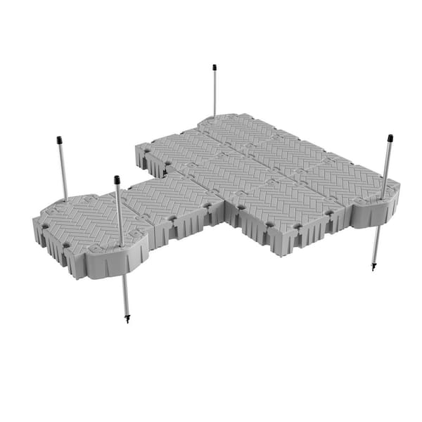 Tommy Docks Flexx Flex 16 ft. Platform Floating Dock Package Pipe Guides