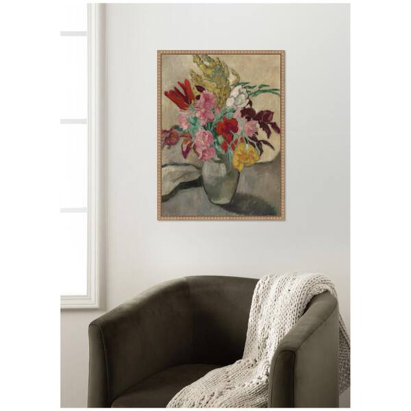 Kate and Laurel Sylvie Vase avec bouquet de fleurs by Louis Valtat