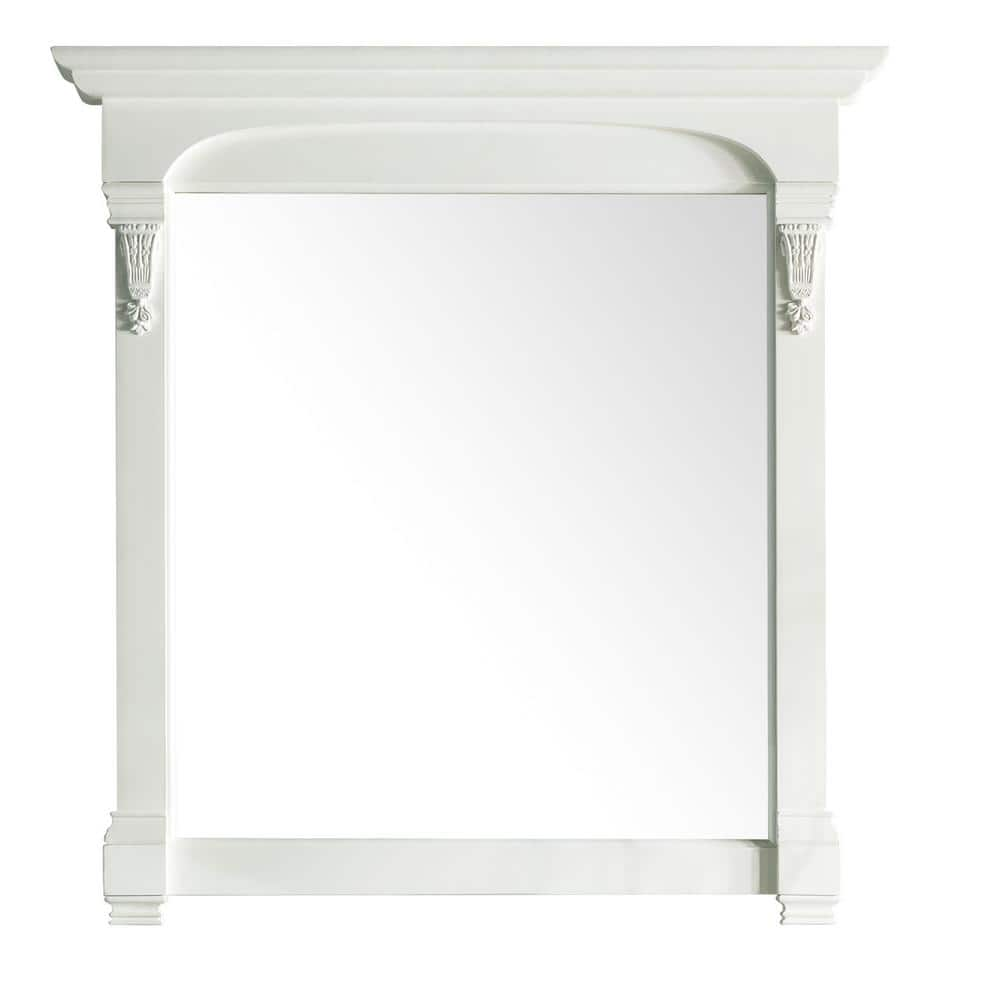 Brookfield 39.5 in. W x 41.34 in. H Framed Rectangle Bathroom Vanity Mirror in Bright White -  James Martin Vanities, 147-M39-BW