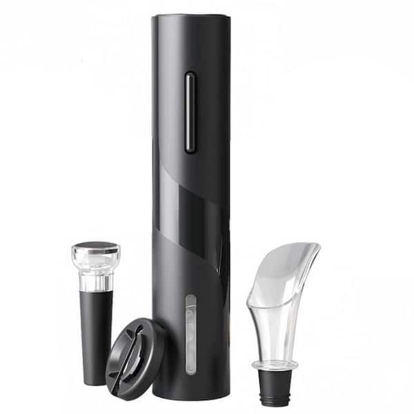 Electric Stainless Steel Black Wine Opener Wine Bottle Opener Kitchen Tool, Easy 1-Touch