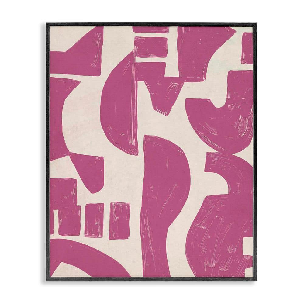 Purple Asymmetrical Shapes by June Erica Vess Black Framed Abstract Giclee Art Print 14 in. x 11 in. price history on PriceWatchPro