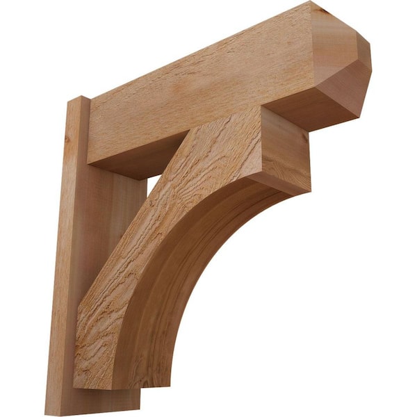 Ekena Millwork 8 in. x 26 in. x 26 in. Westlake Craftsman Rough Sawn Western Red Cedar Outlooker