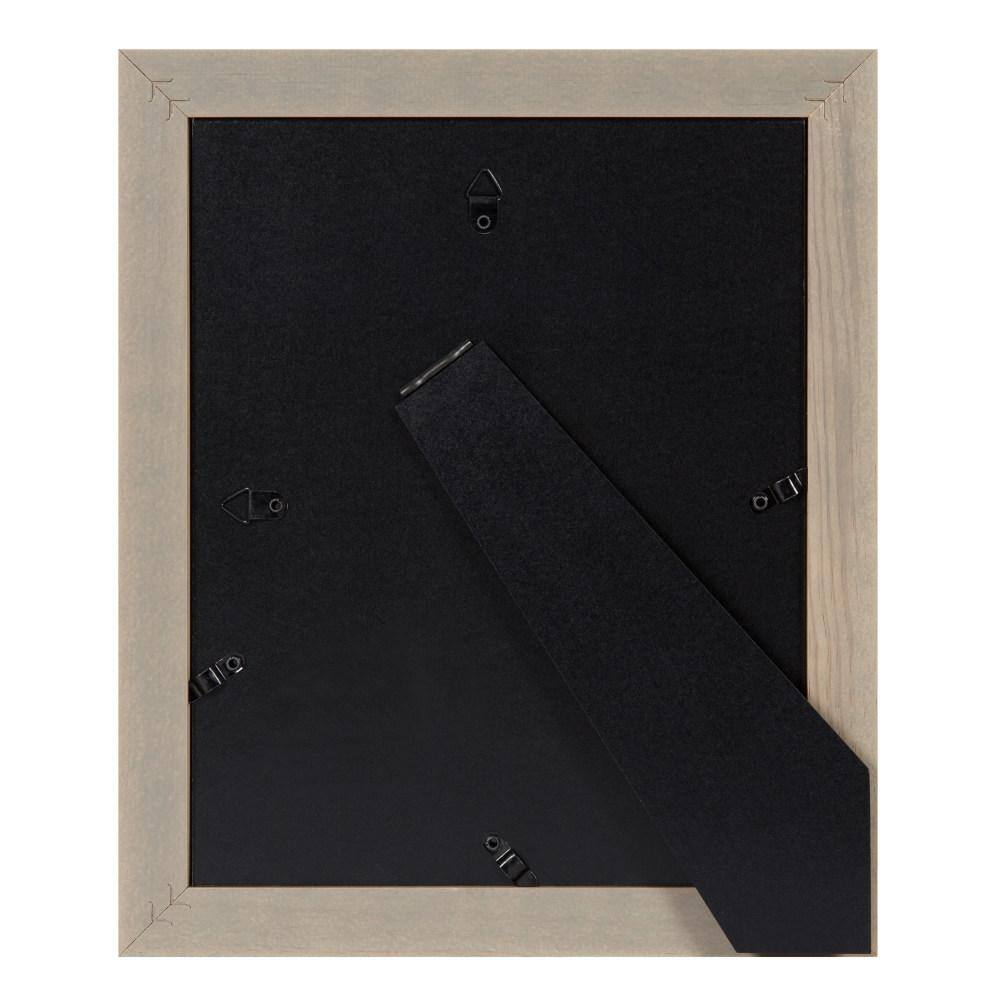 Distressed Gray 8x10 Solid Wood Tabletop and Wall Picture Frame Set