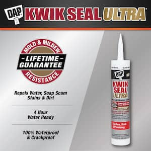 Kwik Seal Ultra 10.1 oz. White Advanced Siliconized Kitchen and Bath Caulk