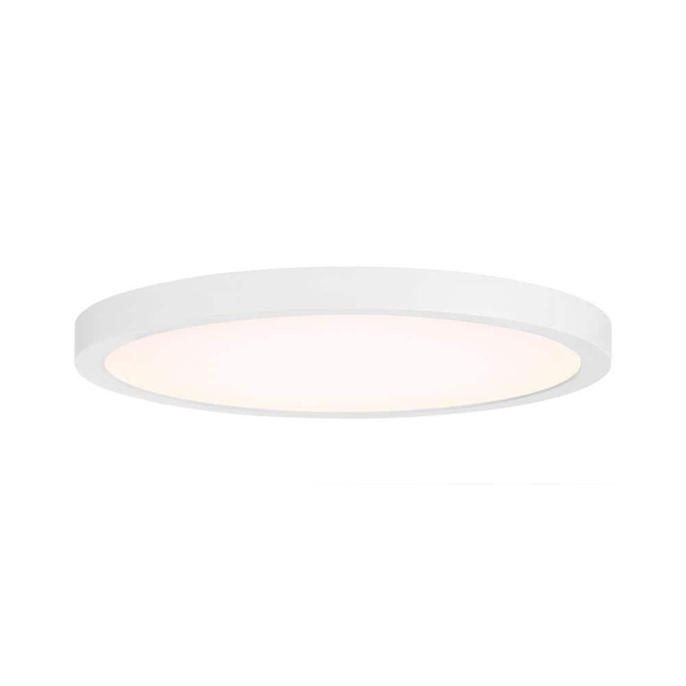 White Glass LED Flush Mount Ceiling Light