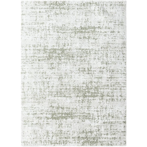 Livabliss Osaka Cream/Dusty Sage Striped 8 ft. x 10 ft. Indoor Area Rug