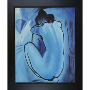 Blue Nude by Pablo Picasso New Age Wood Framed People Oil Painting Art Print 20.75 in. x 24.75 in.
