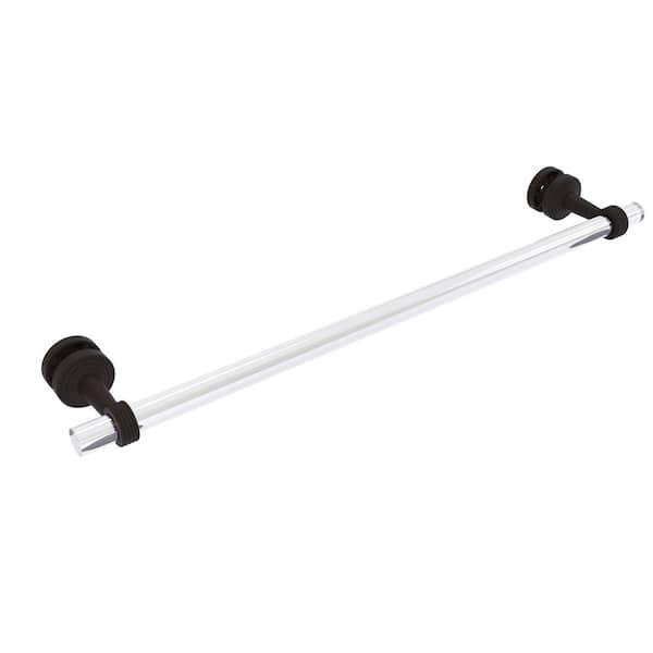 Allied Brass Pacific Beach  24 in. Over the Door Single Towel Bar in Oil Rubbed Bronze with Groovy Accents