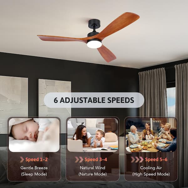 Merra 52in. Ceiling Fan with LED Lights and Remote Control CFN