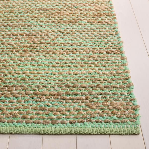 SAFAVIEH Cape Cod 8 ft. x 10 ft. Green/Natural Abstract Distressed