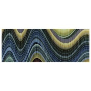 63 in. x 24 in. "Rumba Abstract 2" Frameless Free Floating Tempered Glass Panel Graphic Wall Art