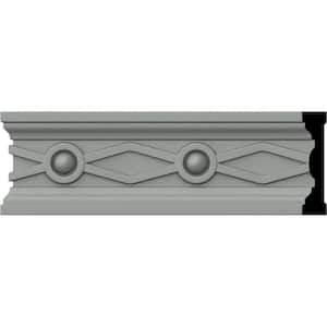 SAMPLE - 3/4 in. x 12 in. x 3-1/8 in. Urethane Large Federal Chair Rail Moulding
