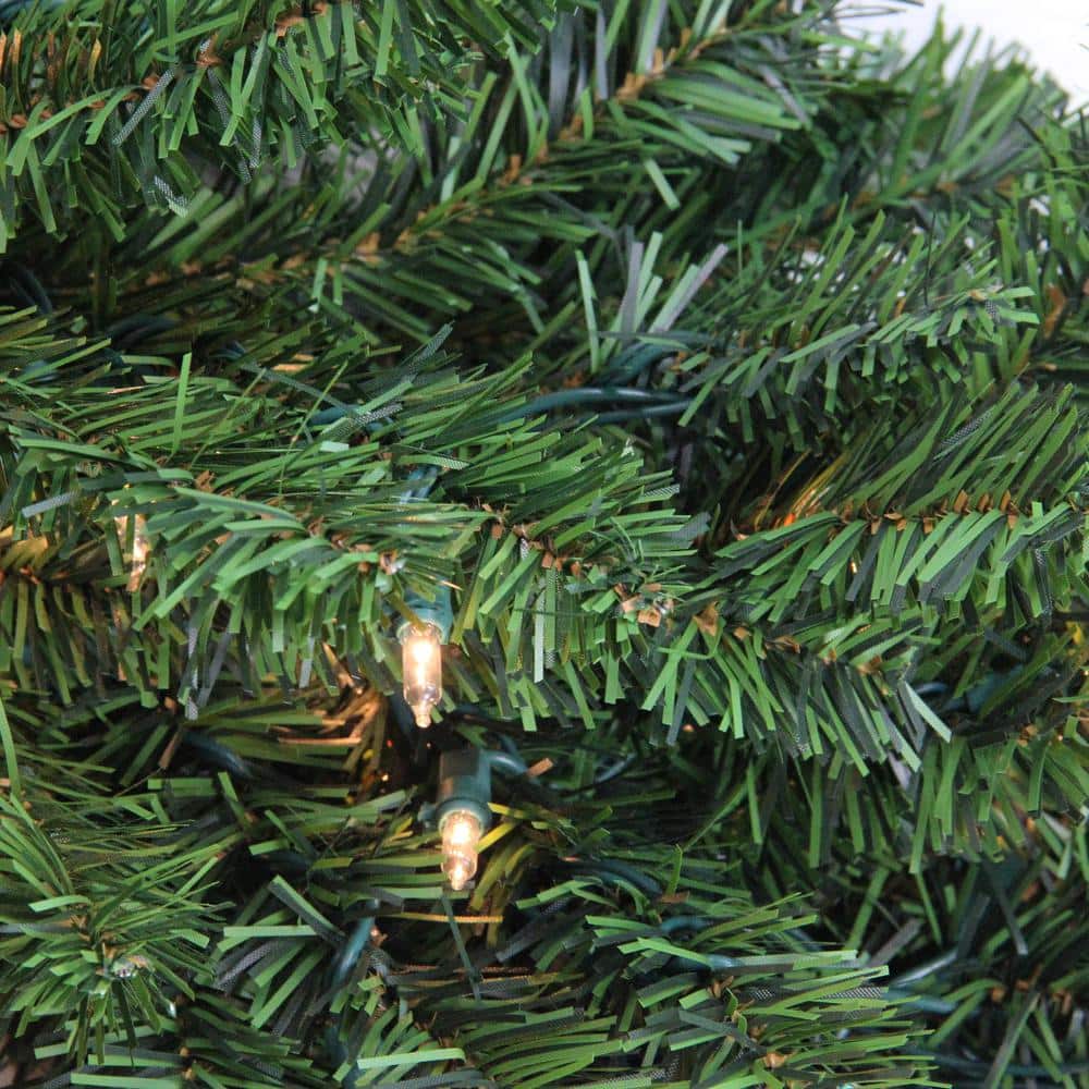 42" Prelit Canadian Pine Artificial Christmas Teardrop Swag with Clear Lights