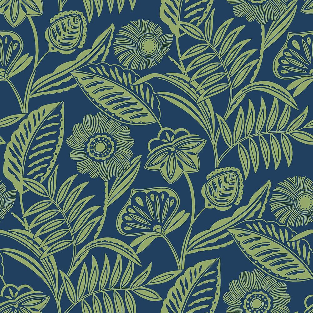 Alma Blue Tropical Floral Blue Wallpaper Sample price history on PriceWatchPro