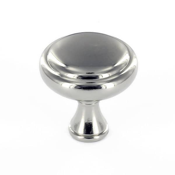 Richelieu Hardware Candiac Collection 1-1/4 in. (32 mm) Polished Nickel Traditional Cabinet Knob