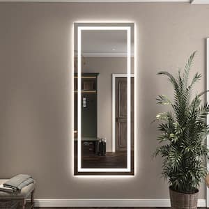32 in. W x 84 in. H Wall-mounted Full-length Mirror LED Light Full Body Mirror