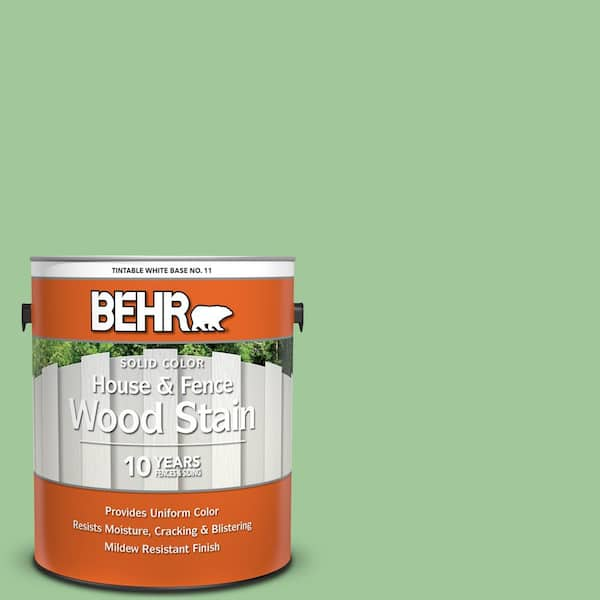 BEHR DECKplus 1 gal. #M410-7 Perennial Green Solid Color Waterproofing  Exterior Wood Stain 21301 - The Home Depot