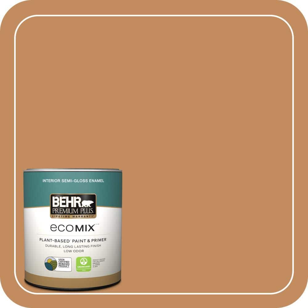 1 qt. #PPU3-13 Glazed Ginger Semi-Gloss Enamel EcoMix Plant-Based Interior Paint & Primer price history on PriceWatchPro
