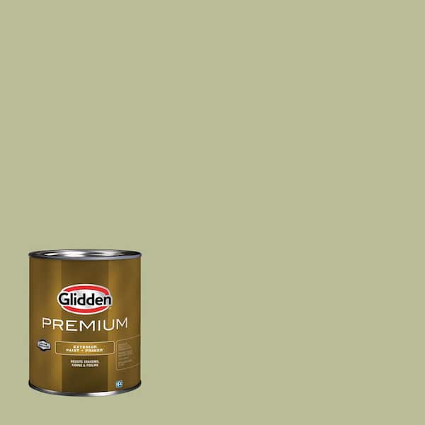 Glidden Premium 1 qt. PPG1122-4 Bahia Grass Satin Exterior Latex Paint
