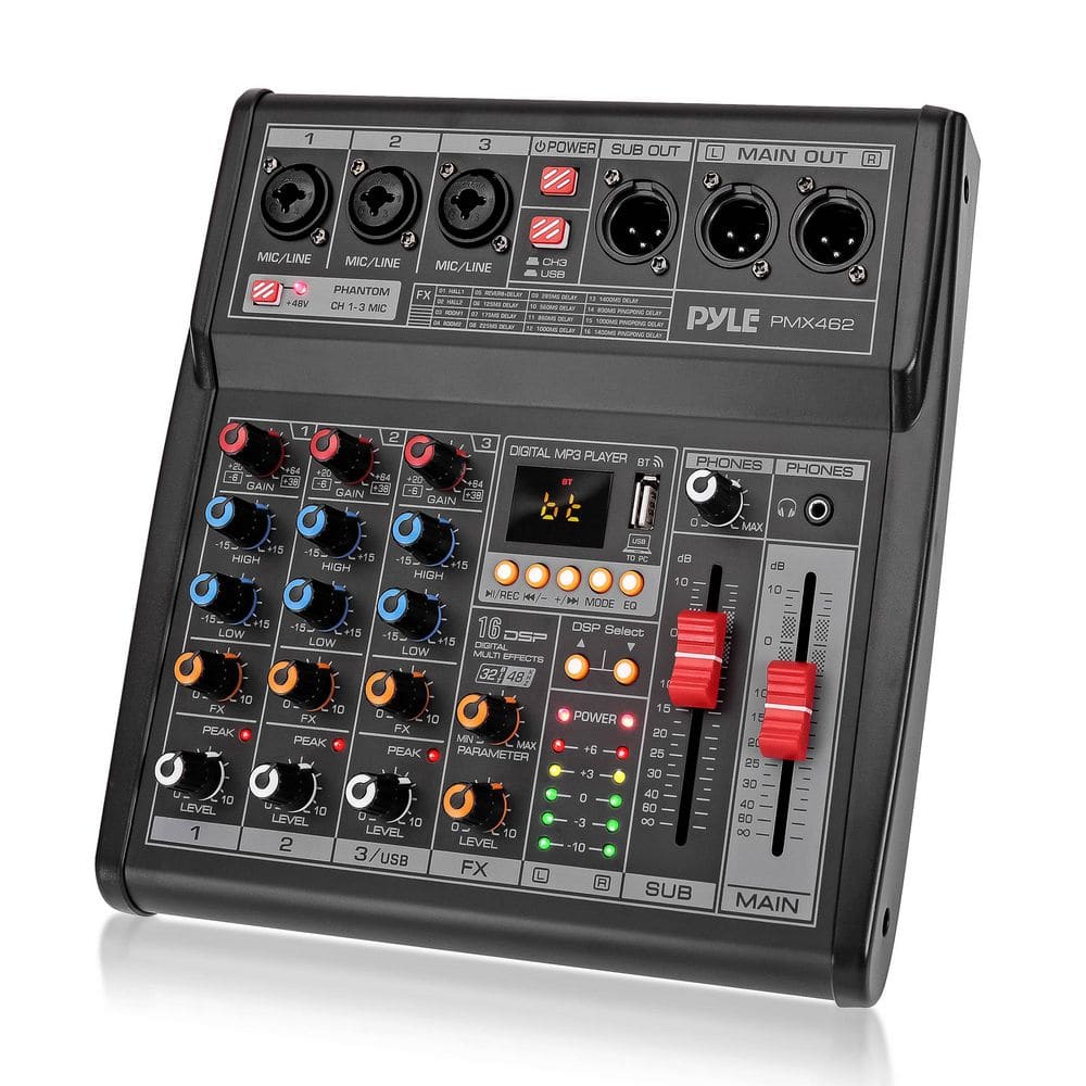 3-Channel Audio Mixer with USB Interface – Built-in FX Processor, MP3 Player, XLR & 6.35mm Jack Connectors price history on PriceWatchPro