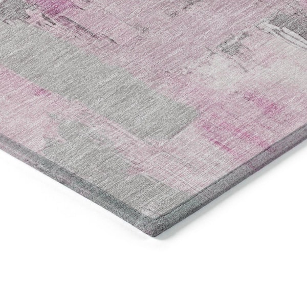 Chantille Machine Washable Indoor/Outdoor Abstract ACN1967 Pink 8 ft. x 10 ft. Area Rug