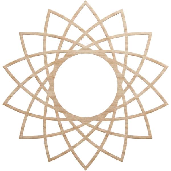 Ekena Millwork 26 in. x 10 in. x 0.375 in. Wood Medallion Moulding