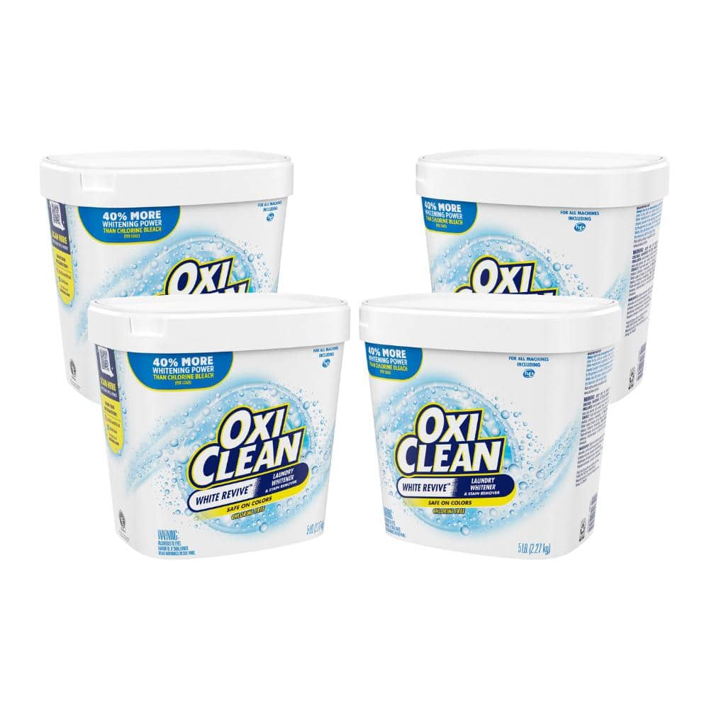 OxiClean White Revive Liquid Additive Laundry Whitener 50 Ounce - Pack of 4