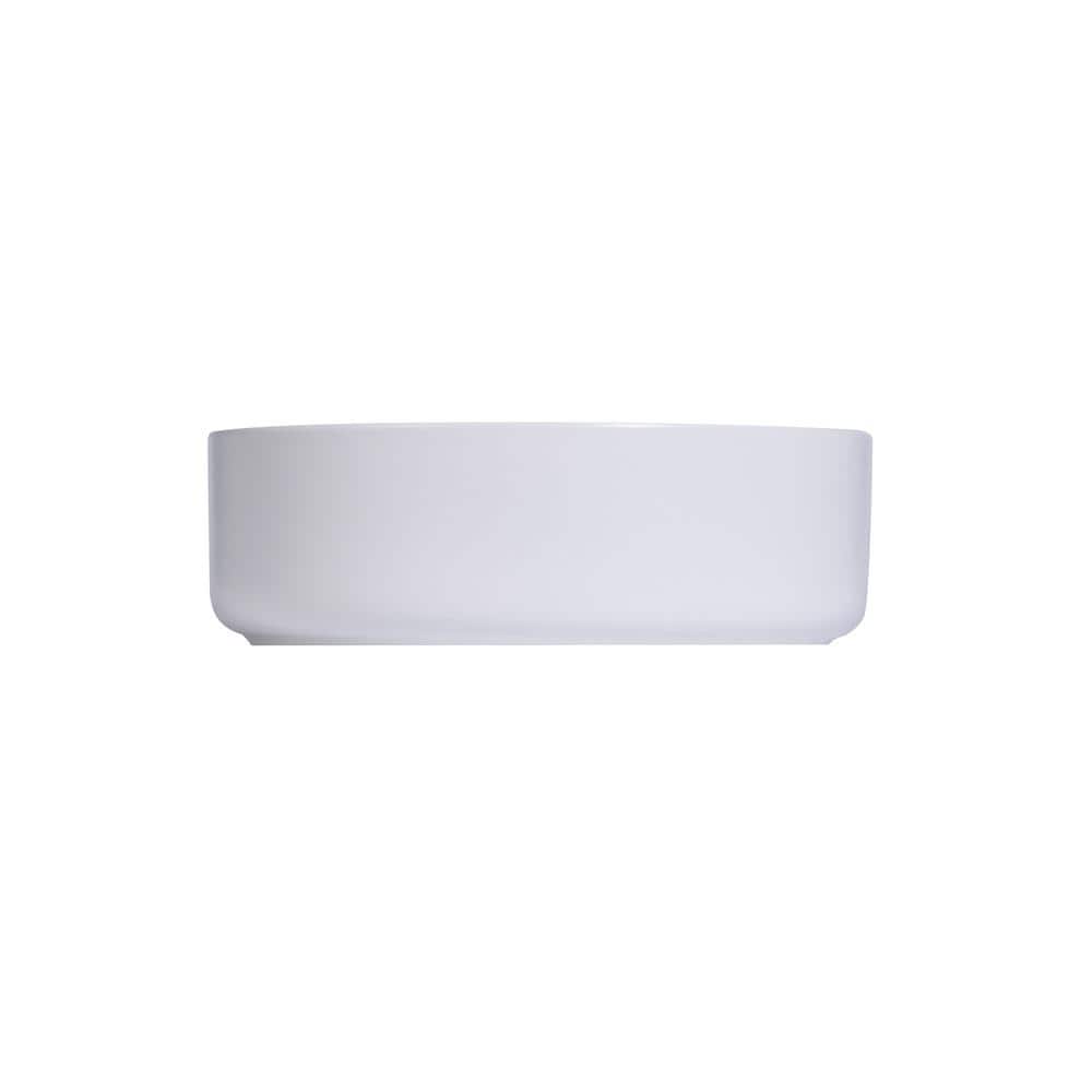 14'' Round White Ceramic Undermount Bathroom Sink