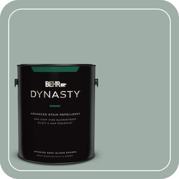 1 gal. Home Decorators Collection #HDC-CT-22 Aged Jade Semi-Gloss Enamel Interior Stain-Blocking Paint & Primer