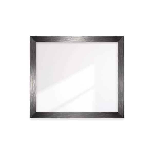 BrandtWorks 40 in. W x 46 in. H Scratched Black Wide Framed Wall Mirror