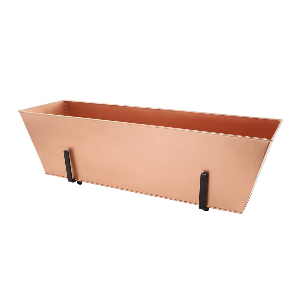 6" Black Steel Flower Box Brackets with Hardware