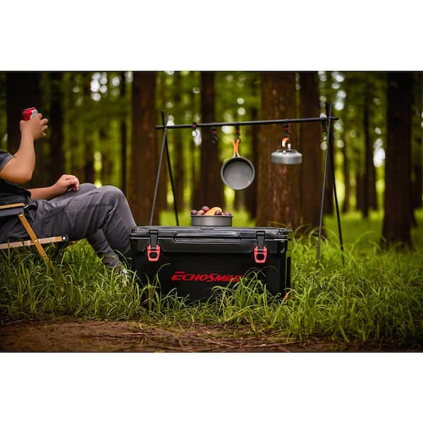 EchoSmile 30 qt. Rotomolded Cooler in Black and Red TER-LCL030BBR