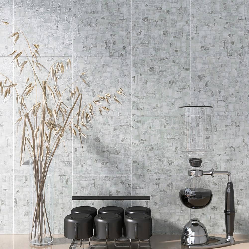 Winter Sky 8x8 Textured Porcelain Floor and Wall Tile