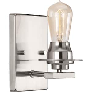 Debut Collection 1-Light Brushed Nickel Farmhouse Bath Vanity Light