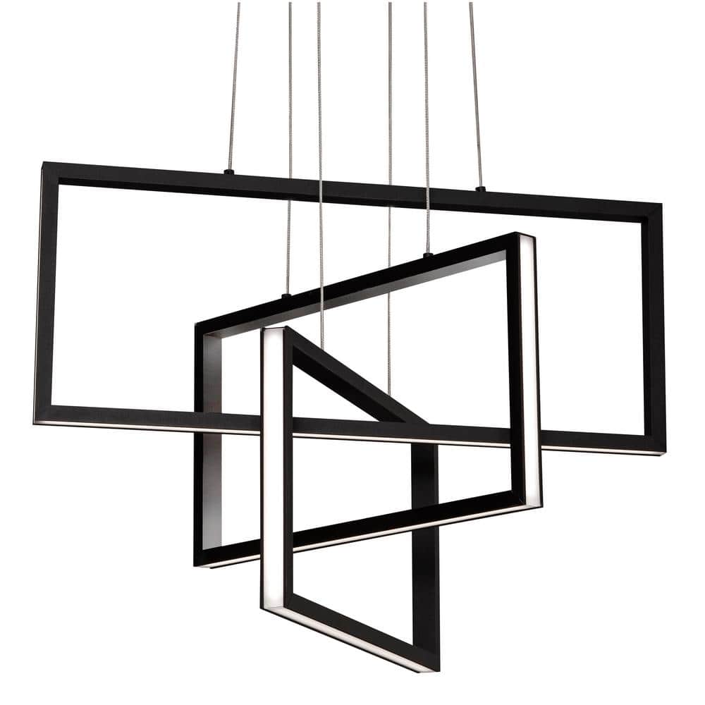 Cole 36-Watt Integrated LED Black Pendant with Acrylic Shade price history on PriceWatchPro