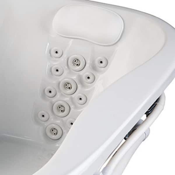 Aquatic - Infinity 72 in. x 42 in. Acrylic Center Drain Oval Drop-in Rectangular Bath/Whirlpool Bathtub with Heater in White