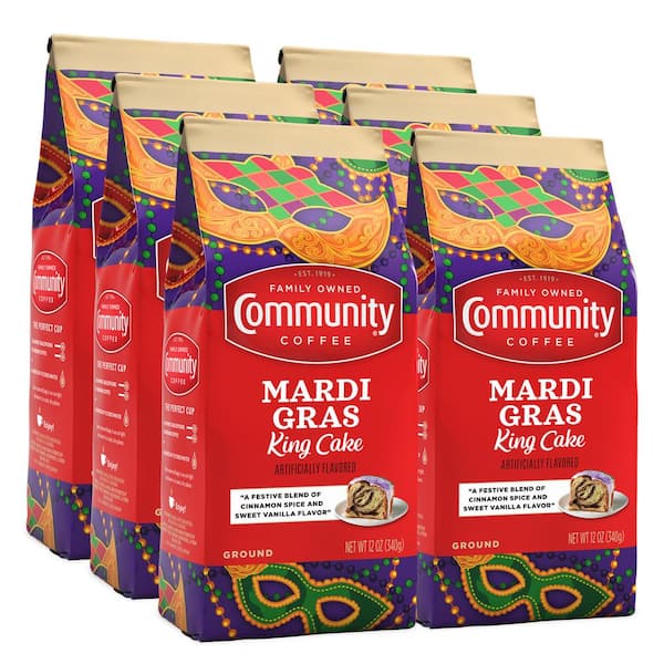 community coffee mardi gras king cake 12 ounce bag