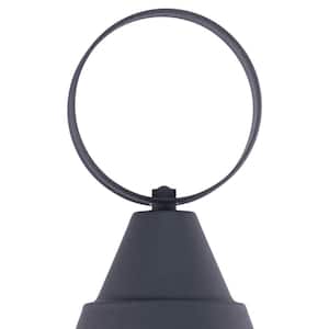Chatham 1-Light Black Steel Hardwired Outdoor Weather Resistant Coastal Globe Post Light with No Bulbs Included