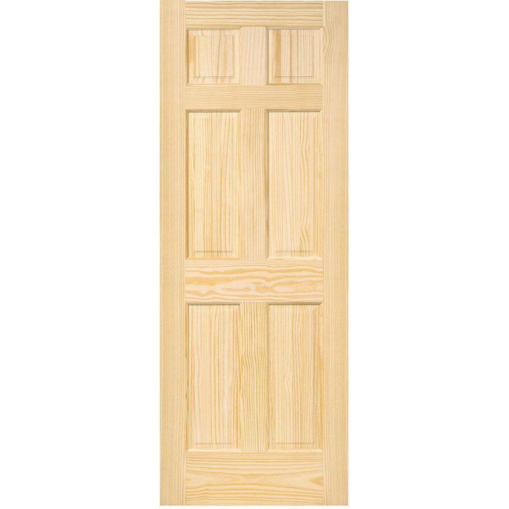 80 in. H x 30 in. W 6-Panel Double Hip Colonial Unfinished Pine Slab with Jamb Kit price history on PriceWatchPro