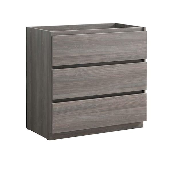 Fresca Lazzaro 36 in. Modern Bath Vanity Cabinet Only in Gray Wood