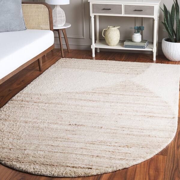 Vermont 6 ft. x 6 ft. Beige/Ivory 2-Tone Abstract Striped Specialty Area Rug