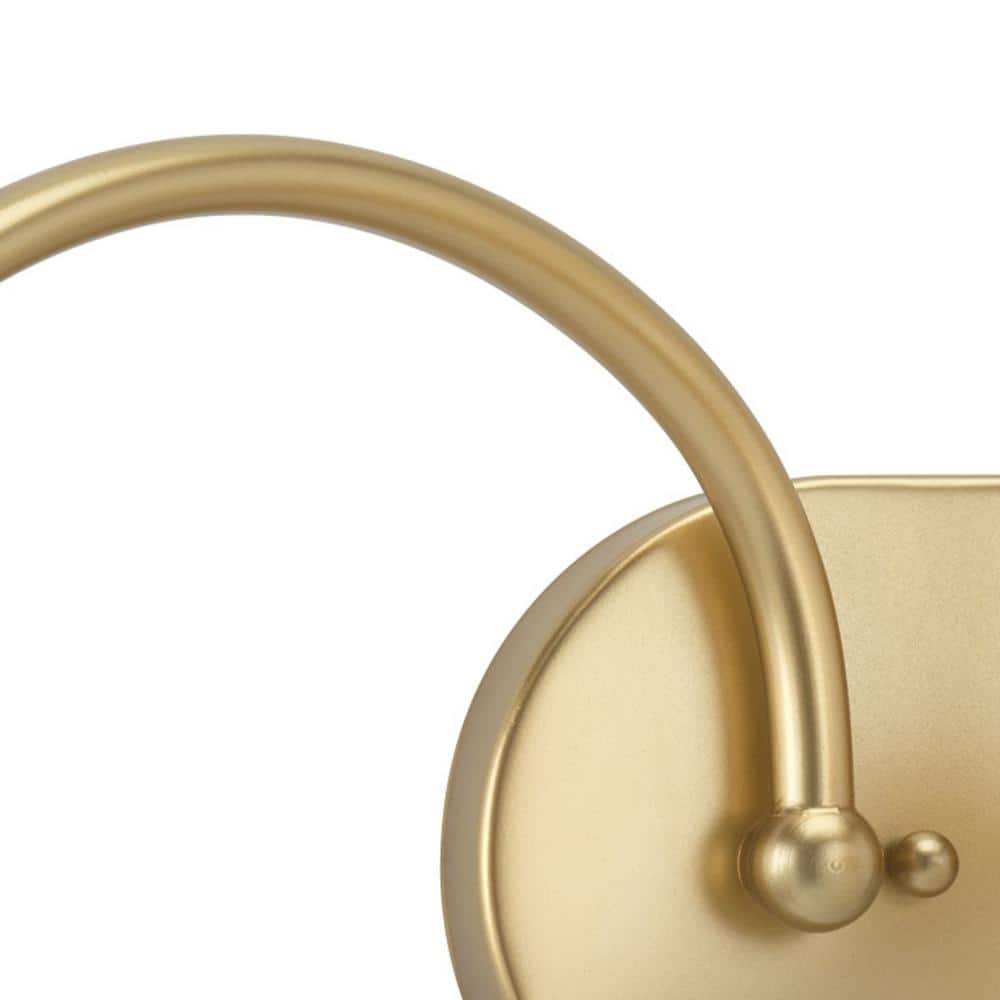 Carisa 4-Light Gold Bath Wall Light with White Glass Globes