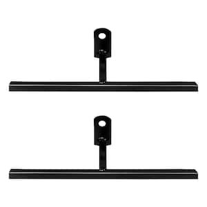 3 in. Black T-Bracket with Screws (2-Pack)