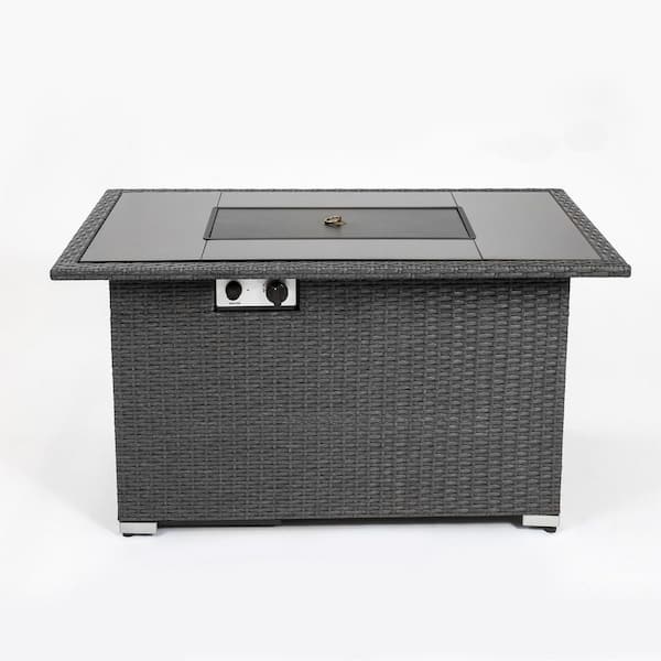 Willit 44 in. Gas Propane Fire Pit Table Rectangle Steel